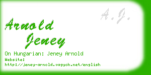 arnold jeney business card